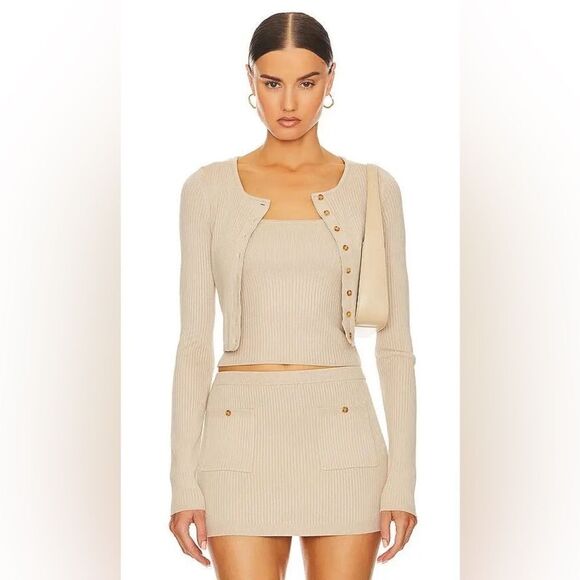 HELSA Ediva Cardigan In Oyster Neutral - Picture 4 of 13